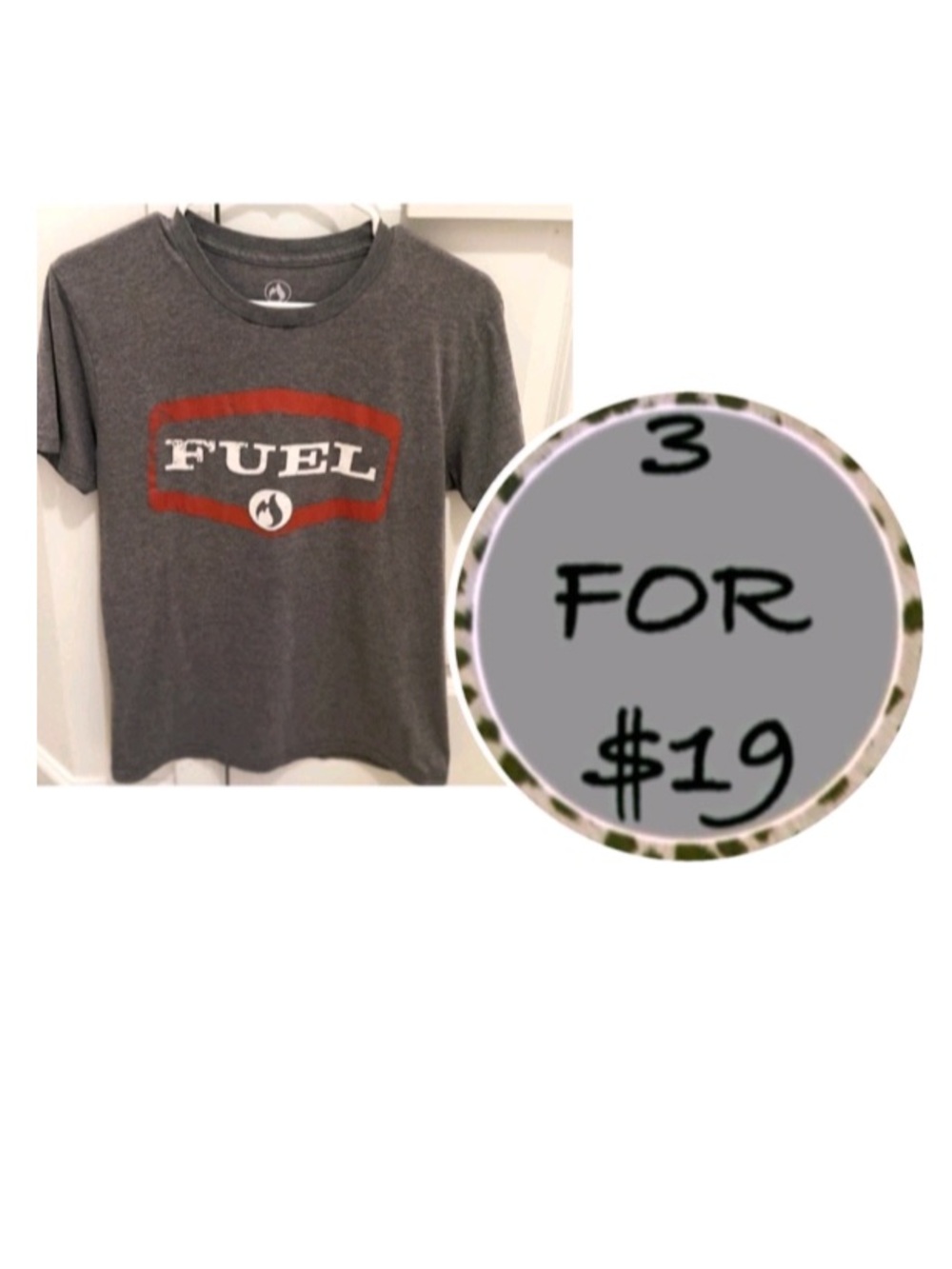 3/$19 Fuel Clothing Custom Station short sleeve graphic logo T-shirt